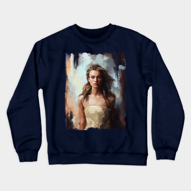 Keira Knightley artwork Crewneck Sweatshirt by irenkonst